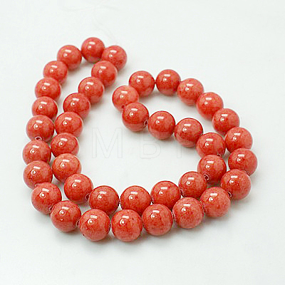 Natural Mashan Jade Round Beads Strands G-D263-6mm-XS03-1