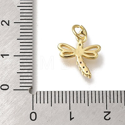 Rack Plating Brass Micro Pave Cubic Zirconia Pendants KK-K373-13G-1