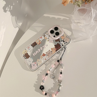 Cat Mirrored Axrylic Mobile Phone Cover PW-WG472D8-06-1