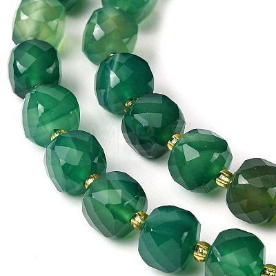 Natural Green Onyx Agate Beads Strands G-Q010-A16-01-1
