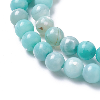 Natural Dyed Agate Imitation Turquoise Beads Strands X-G-P425-02A-6mm-1