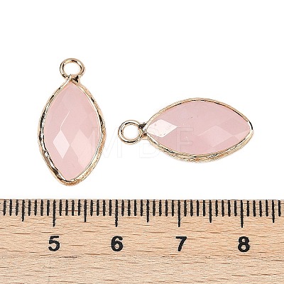 Natural Rose Quartz Faceted Pendants G-G193-01G-08-1