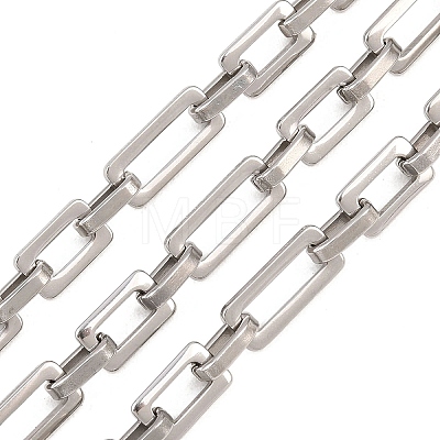201 Stainless Steel Rectangle Link Chains Chains CHS-F024-06P-1
