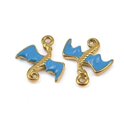 304 Stainless Steel Enamel Pendants STAS-G370-01G-02-1