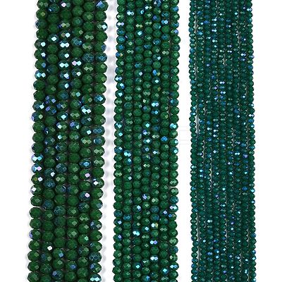 Electroplate Opaque Solid Color Glass Beads Strands EGLA-A044-P2mm-L09-1