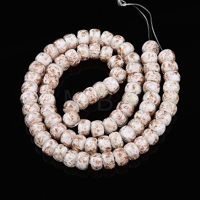 Luminous Handmade Gold Foil Glass Beads Strands FOIL-N029-02A-10-1