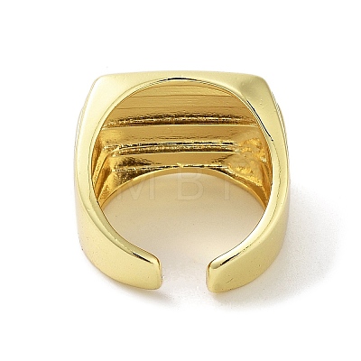 Brass Open Cuff Rings for Women RJEW-A035-06G-1