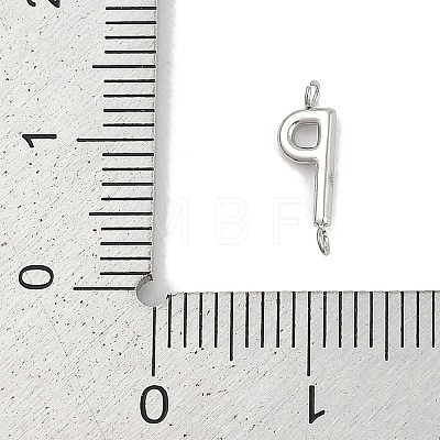 304 Stainless Steel Letter Connector Charms STAS-M108-01P-16-1