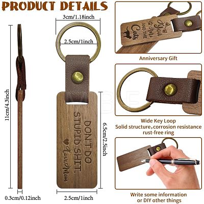 Walnut Wood Keychain KEYC-WH0044-009-1