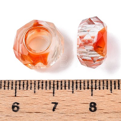 Two Tone Glass European Beads GDA009-1-1