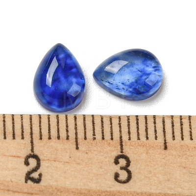 Synthetic Blue Watermelon Stone Glass Cabochons G-O175-22-27-1