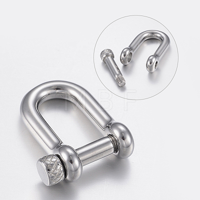 304 Stainless Steel D-Ring Anchor Shackle Clasps STAS-H447-02P-1