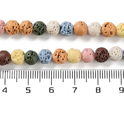 Synthetic Lava Rock Dyed Beads Strands X-G-H311-08A-07-1