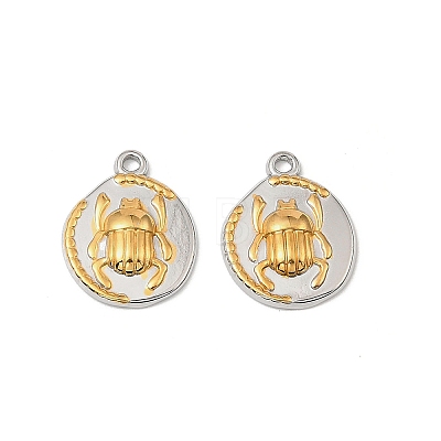 304 Stainless Steel Pendants STAS-T068-76GP-1