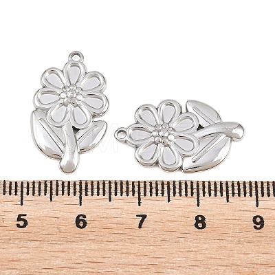 304 Stainless Steel Pendant Setting for Enamel STAS-L317-18P-1
