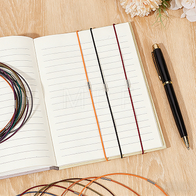 20Pcs 10 Colors Round Nylon Notebook Elastic Bands OCOR-GF0006-52-1