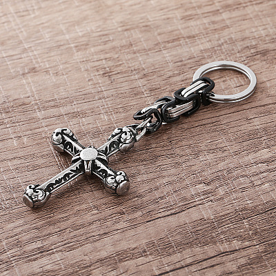 Biker Style 304 Stainless Steel Pendant Keychains LB7675-1