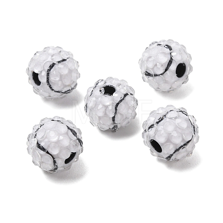Sports Theme Opaque Acrylic European Beads RB-CBA95A4-04A-05-1