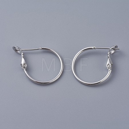 Brass Hoop Earrings KK-I665-26A-P-1