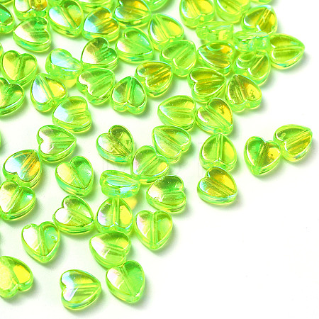 100Pcs Eco-Friendly Transparent Acrylic Beads TACR-YW0001-07G-1