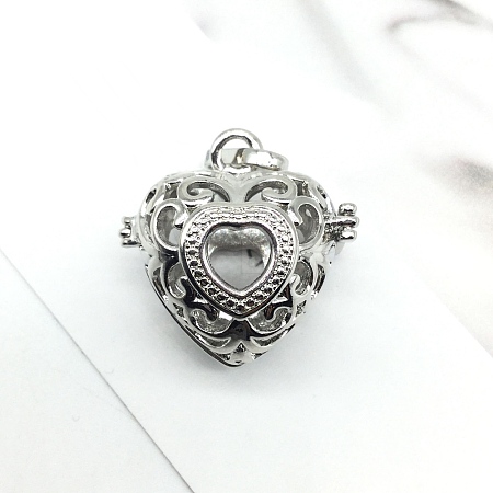 Brass Locket Pendants KK-H002-52P-1