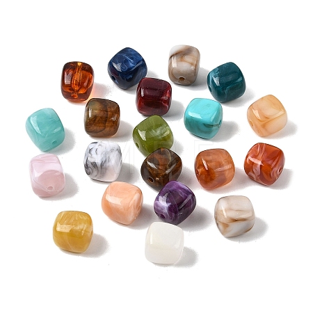 Opaque Acrylic Beads OACR-D320-01-1