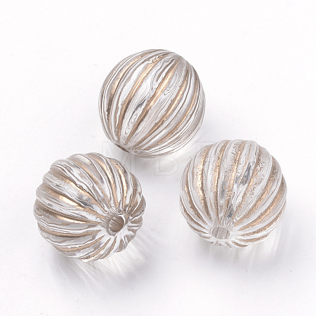 Plating Transparent Acrylic Beads X-PACR-Q115-60-16mm-1