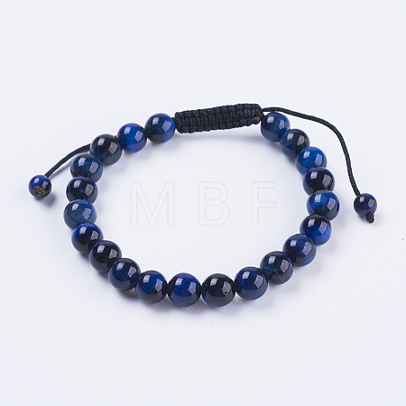 Adjustable Nylon Cord Braided Bead Bracelets BJEW-F308-55H-1