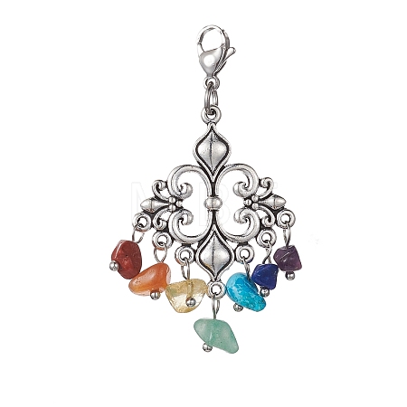 Tibetan Style Alloy Pendant Decorations HJEW-JM01291-02-1