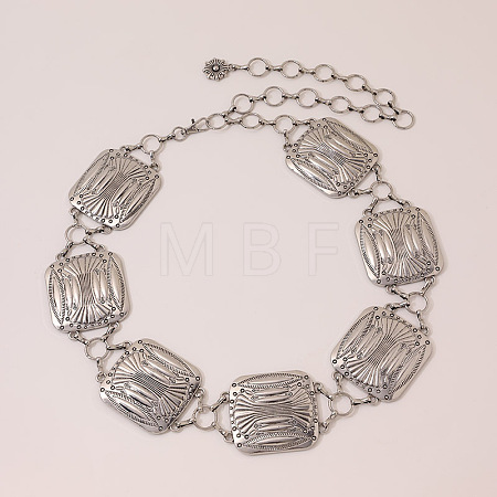 Bohemian Style Alloy Square Link Chain Waist Body Chains for Women FS-WGC3B23-02-1