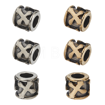 Brass European Beads KK-HS0002-26B-1