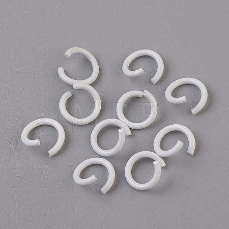 Spray Painted Iron Open Jump Rings IFIN-F149-F01-1