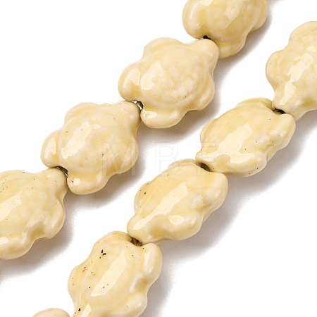 Handmade Porcelain Beads Strands LAMP-G140-02F-1