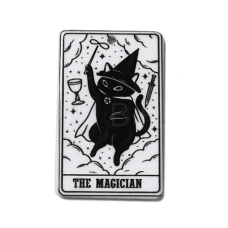 Tarot Theme Printed Acrylic Pendants MACR-G061-04I-1