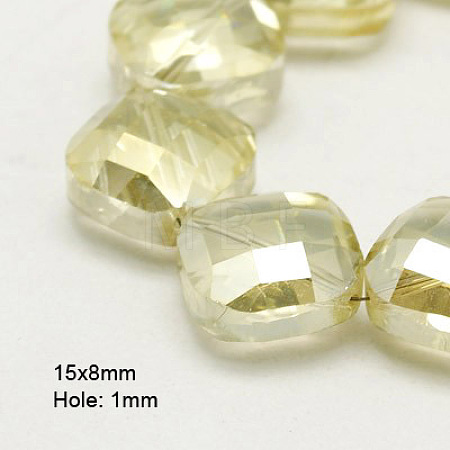 Electroplate Glass Beads Strands EGLA-D029-6-1