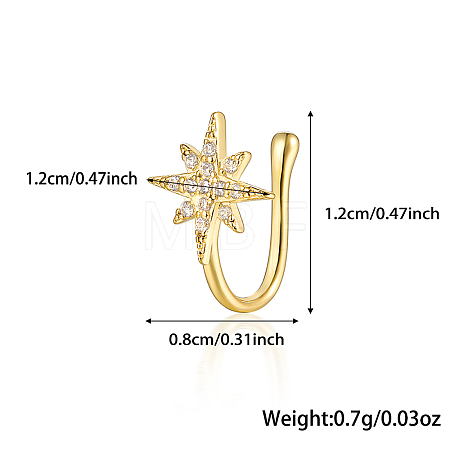 Fashionable S925 Silver Nose Clip with Star IM7825-7-1