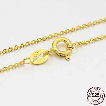Sterling Silver Cable Chain Necklaces X-STER-M086-06A-1