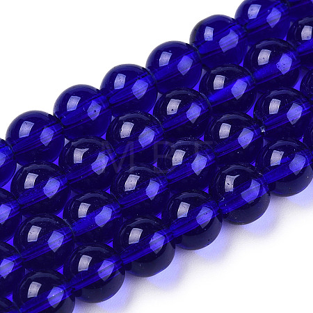 Transparent Glass Beads Strands X-GLAA-T032-T8mm-15-1