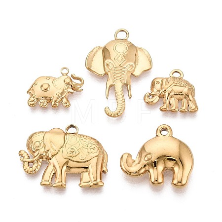 5Pcs 304 Stainless Steel Pendants STAS-T075-18G-1-1