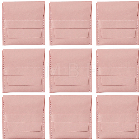 Square PU Leather Jewelry Flip Pouches PAAG-CL0001-02A-1