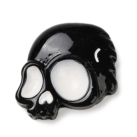 Skull Halloween Opaque Resin Decoden Cabochons RESI-R446-01G-1