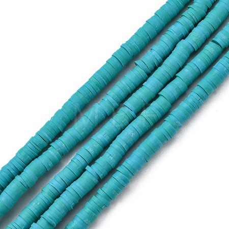 Handmade Polymer Clay Beads Strands CLAY-R089-4mm-Q107-1