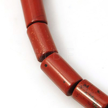 Natural Red Jasper Beads Strands G-E207-10x6mm-1