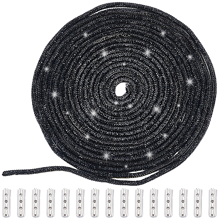 20Pcs Column Alloy Shoelace Buckle Connectors FIND-CY0001-95A-1