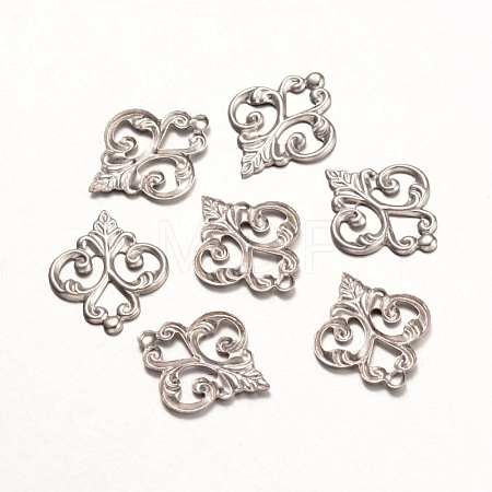 Tarnish Resistant 316 Surgical Stainless Steel Filigree Pendants X-STAS-K096-36P-1