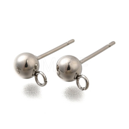 201 Stainless Steel Stud Earring Findings STAS-R156-01P-03-1