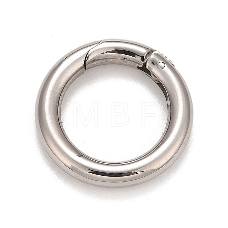 Non-Tarnish 304 Stainless Steel Spring Gate Rings X-STAS-M296-01P-D-1