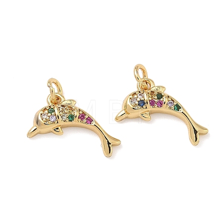 Brass Micro Pave Cubic Zirconia Pendants KK-A291-11A-G-1