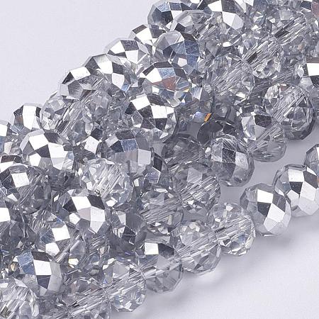 Electroplate Glass Bead Strands GR3x2MMY-07S-1