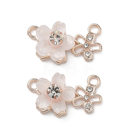 Alloy Crystal Rhinestone Pendants PALLOY-P317-14KCG-1